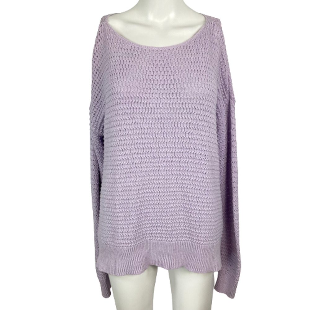 Ann Taylor Loft Sweater Womens Sz S Lavender Purple Knit Sweater Top Cotton